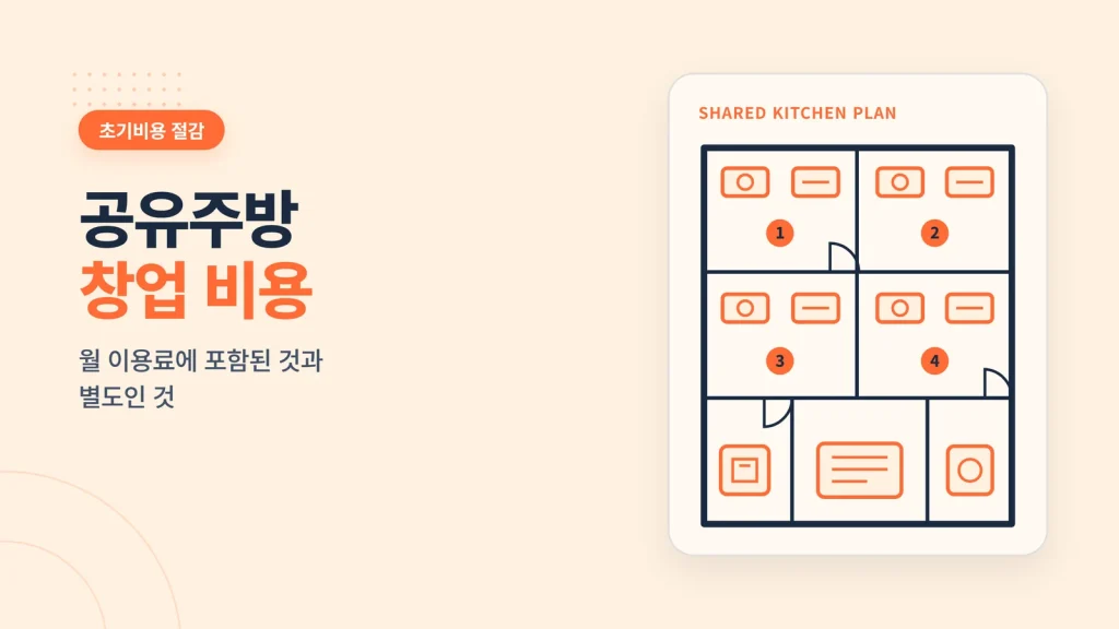 공유주방 창업 비용